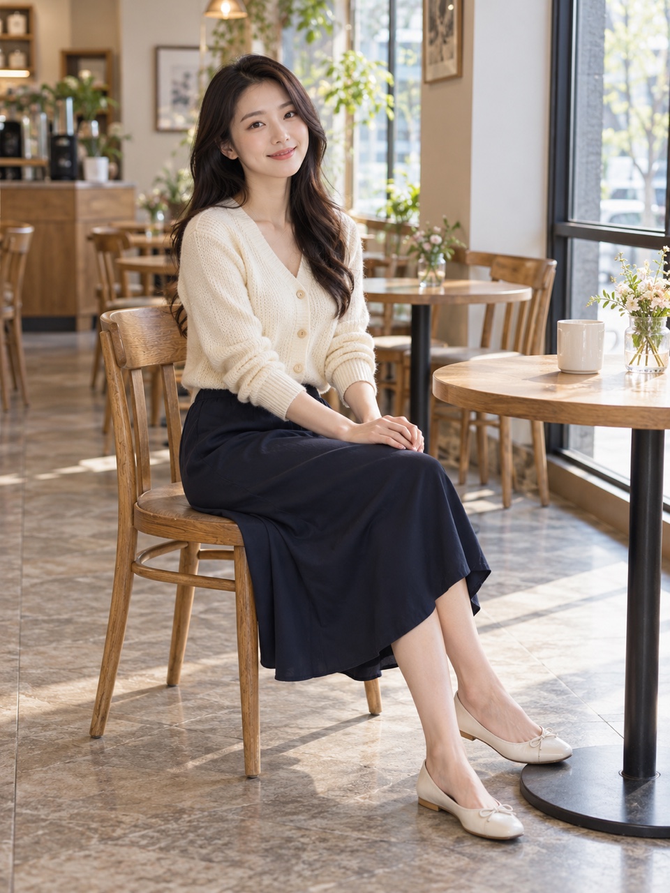 咖啡店里放松的坐姿参考